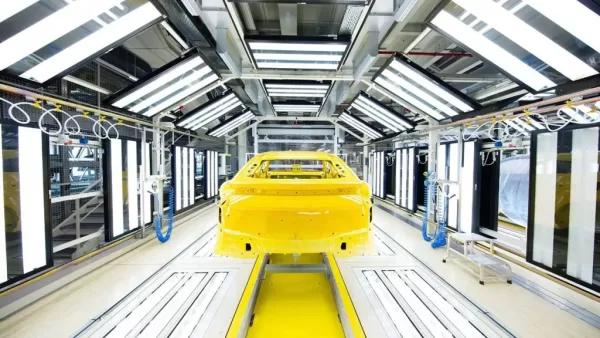 RFID tags on door panels on the paint line