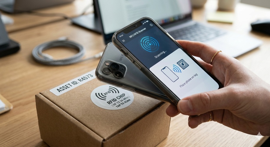 how to scan rfid chip with mobile phone